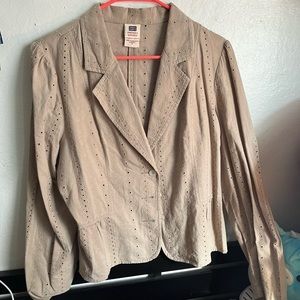 Light Brown Blazer with designs